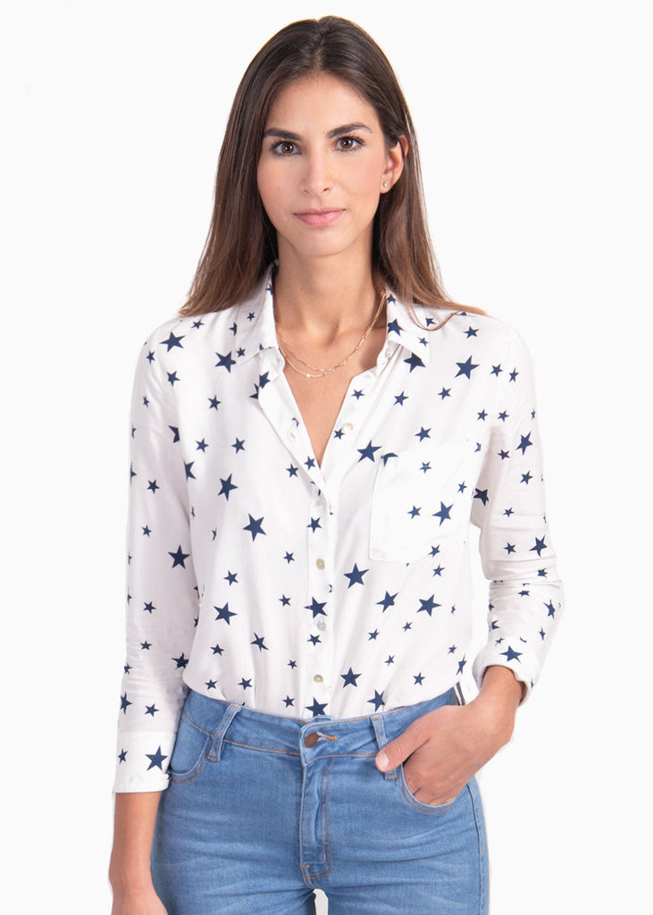 Blusa con estampado de estrellas para mujer - Flashy