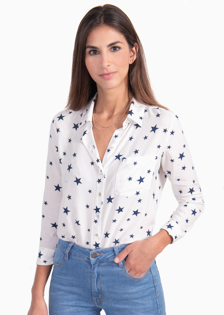 Blusa con estampado de estrellas para mujer - Flashy