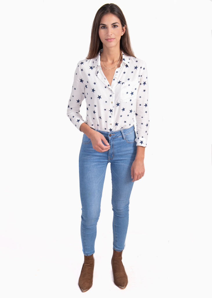 Blusa con estampado de estrellas para mujer - Flashy
