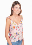 Blusa de flores con boleros para mujer - Flashy