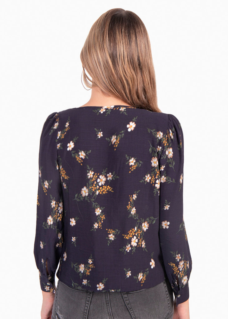 Blusa de flores manga larga para mujer - Flashy