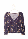 Blusa de flores manga larga para mujer - Flashy
