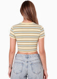 Camiseta baby tee con estampado de rayas - GUATIRE