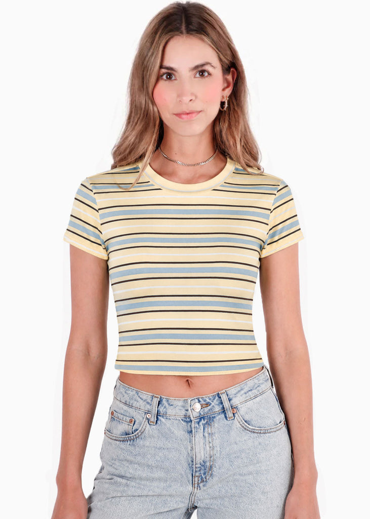 Camiseta baby tee con estampado de rayas - GUATIRE