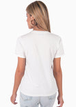 Camiseta con bordado "Babe" color blanco para mujer - Flashy