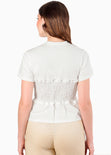 Camiseta con corset nido de abejas - DRACENA