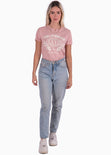 Camiseta con estampado "California" color rosado para mujer - Flashy