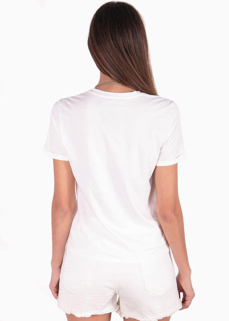 Camiseta con estampado de limones color blanco para mujer - Flashy