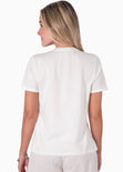 Camiseta con estampado de tigre "Savage" color marfil, blanco para mujer - Flashy