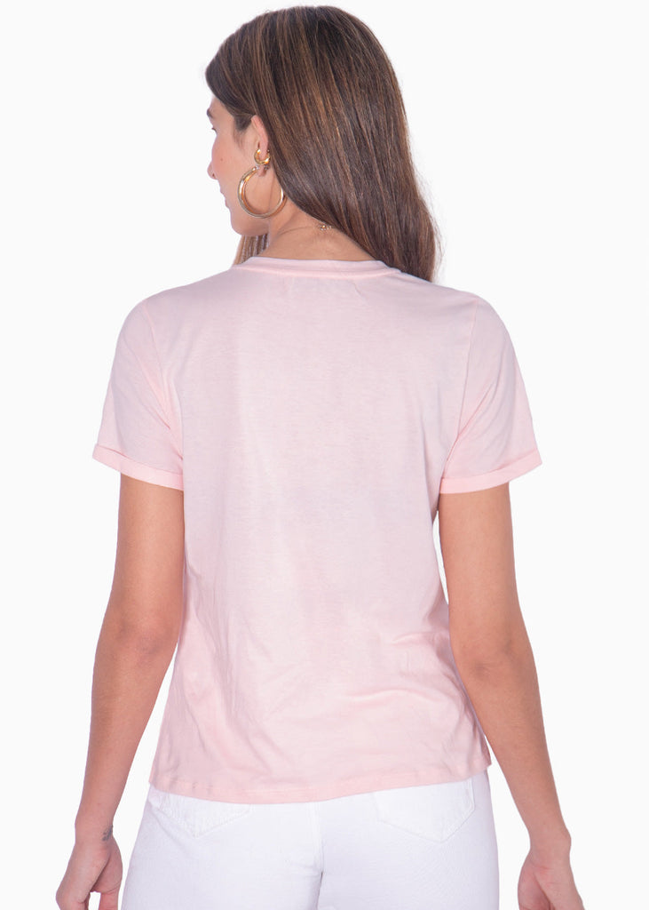 Camiseta con estampado "Denver Colorado" color rosado para mujer - Flashy