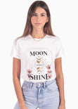 Camiseta con estampado "moon shine" color blanco para mujer - Flashy