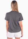 Camiseta con estampado "Savage" y tigre color gris para mujer - Flashy