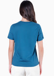 Camiseta estampada "Amor Amour Amore" color azul para mujer - Flashy
