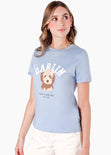 Camiseta estampada "Darlin" color azul para mujer - Flashy