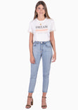 Camiseta estampada "Dream" color blanco para mujer - Flashy