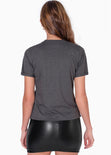 Camiseta estampada "Howdy" color gris para mujer - Flashy