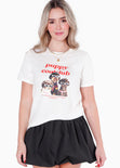 Camiseta estampada "Puppy cool club" color blanco, marfil para mujer - Flashy