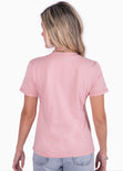 Camiseta estampada tigre y "The brave spirit" color rosado para mujer - Flashy