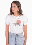Camiseta estampada "Too wild to last" para mujer - Flashy
