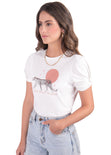 Camiseta estampada "Too wild to last" para mujer - Flashy