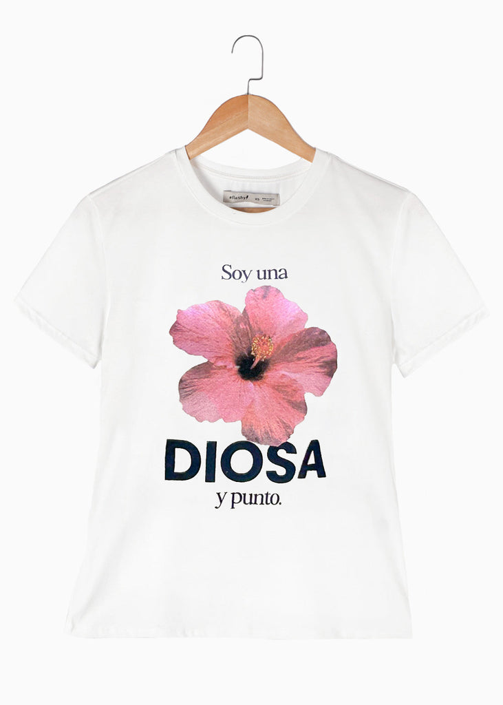 Camiseta oversized con estampado "Soy una DIOSA y punto." - CINTIA