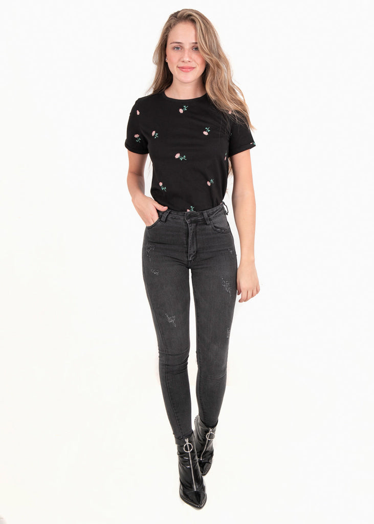 Camiseta estampada rosas para mujer - Flashy