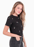 Camiseta estampada rosas para mujer - Flashy