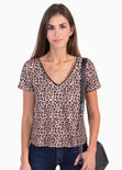 Camiseta estampada leopardo para mujer - Flashy