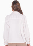 Chaqueta de corduroy color blanco, marfil para mujer - Flashy