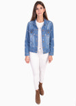 Chaqueta indigo con estrellas para mujer - Flashy