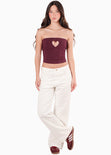 Corset con varilla de corazon en escote para mujer - Flashy