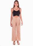 Crop top de tiras y frente cruzado color negro para mujer - Flashy