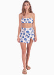 Crop top de tiras color marfil para mujer - Flashy