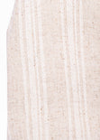 Crop top de tiras tipo lino con rayas color beige para mujer - Flashy