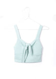 Crop top con anudado en escote para mujer - Flashy