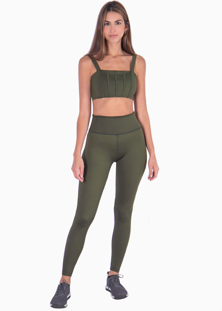 Legging deportivo color verde para mujer - Flashy
