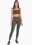 Legging deportivo color verde para mujer - Flashy