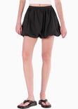 Falda corta englobada color negro para mujer - Flashy
