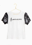 Camiseta estampada "Femenine" para mujer - Flashy