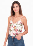 Blusa flores con encaje para mujer - Flashy