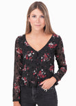 Blusa estampada de flores con bolero para mujer - Flashy