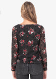 Blusa estampada de flores con bolero para mujer - Flashy