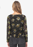 Blusa estampada de flores con bolero para mujer - Flashy