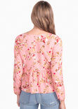 Blusa manga larga con estampado de flores para mujer - Flashy