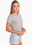 Camiseta con apliques brillantes para mujer - Flashy