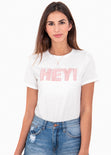 Camiseta Estampada "Hey" para mujer - Flashy