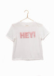Camiseta Estampada "Hey" para mujer - Flashy