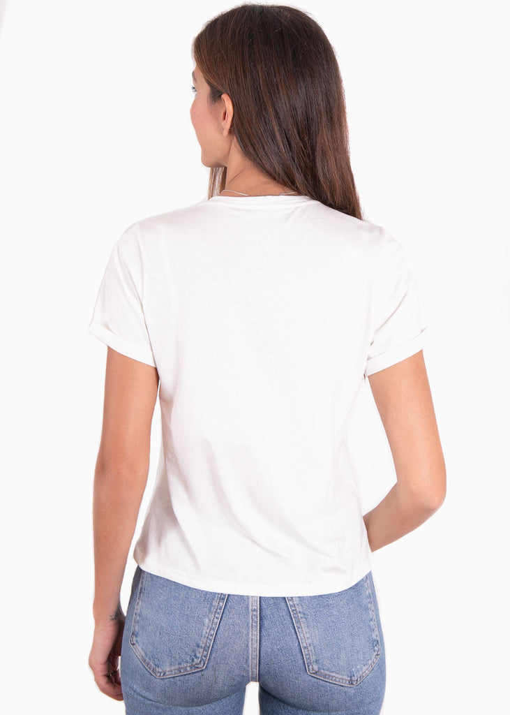 Camiseta estampada con apliques horóscopo para mujer - Flashy