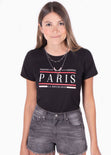 Camiseta estampada "Paris" para mujer - Flashy