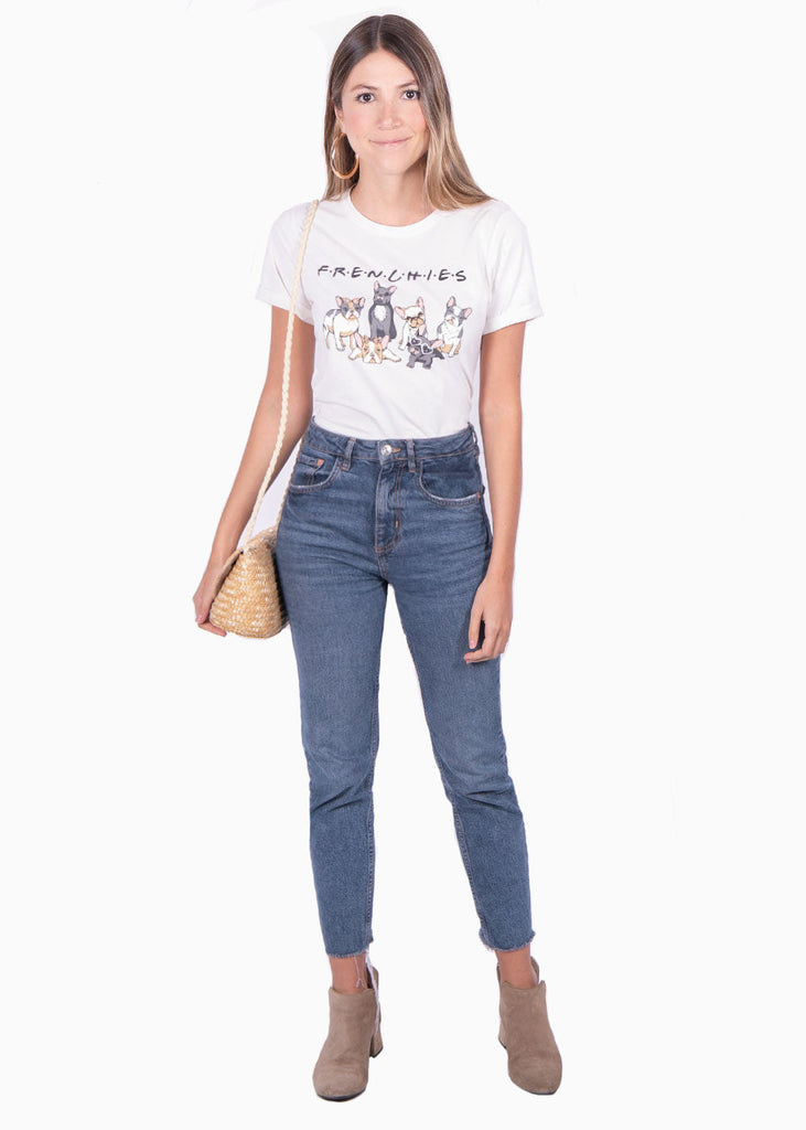 Camiseta estampada "Frenchies" para mujer - Flashy